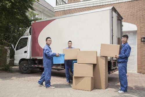 Student removals in Barnet with boxes being carried into a van