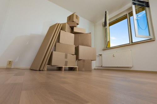 Removal van and moving team in Barnet preparing for a house relocation