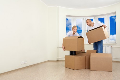 Barnet moving van prepared for loading household items