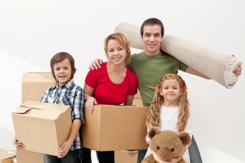 Piano delivery and placement service in a Barnet home