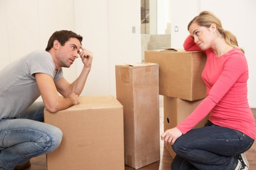 Careful packing materials and labelled boxes for a Barnet home move