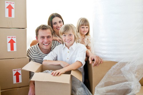 Office relocation equipment prepared for transport in Barnet